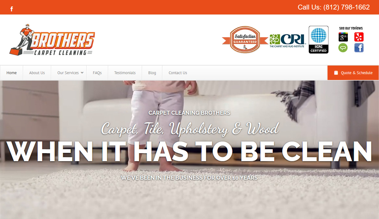 Carpet Cleaning Website Development and SEO