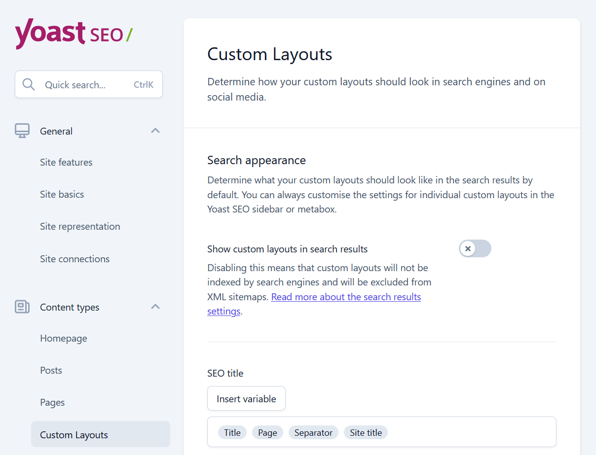 Yoast No-Indexing Pages
