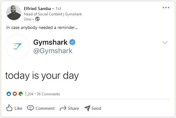 Cross platform social media post