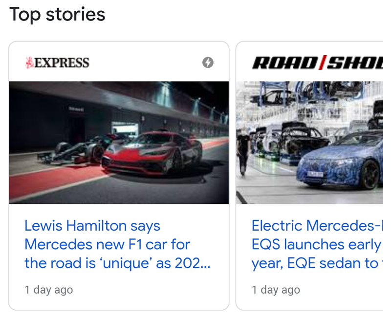 AMP Schema Markup and Top Stories Carousel