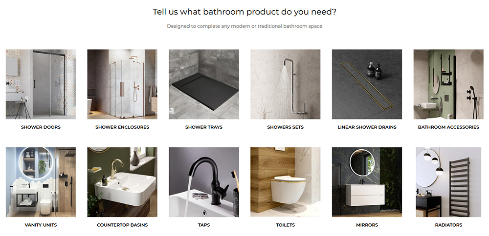 Bathroom Store Ireland - Website Section