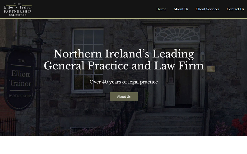 Elliot - Trainor Partnership Solicitors: Homepage Hero Banner