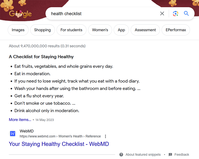 Rich Snippet in SERPs