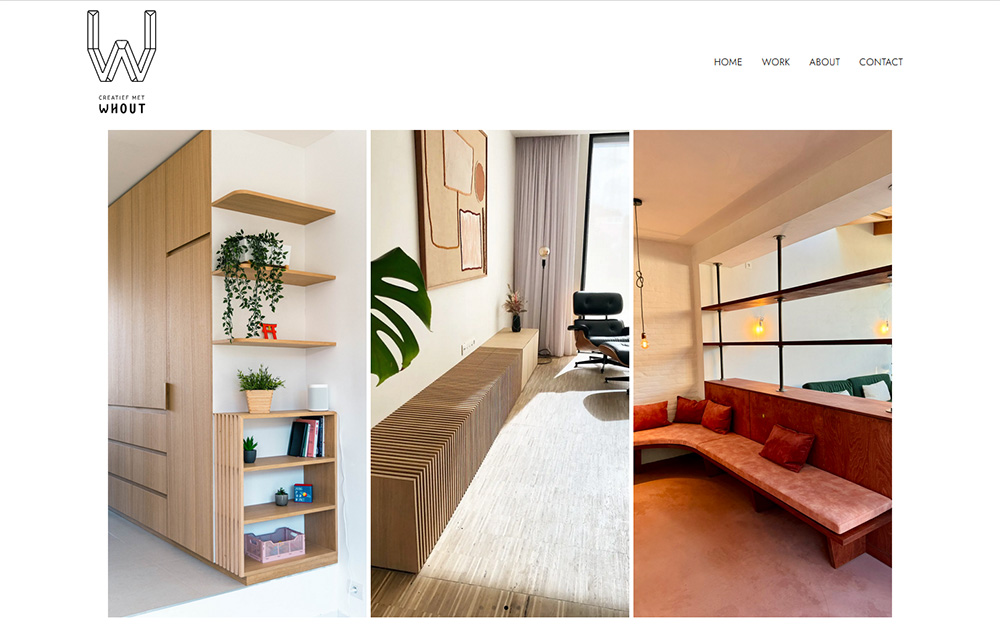 Creatif met whout: Homepage Hero Section