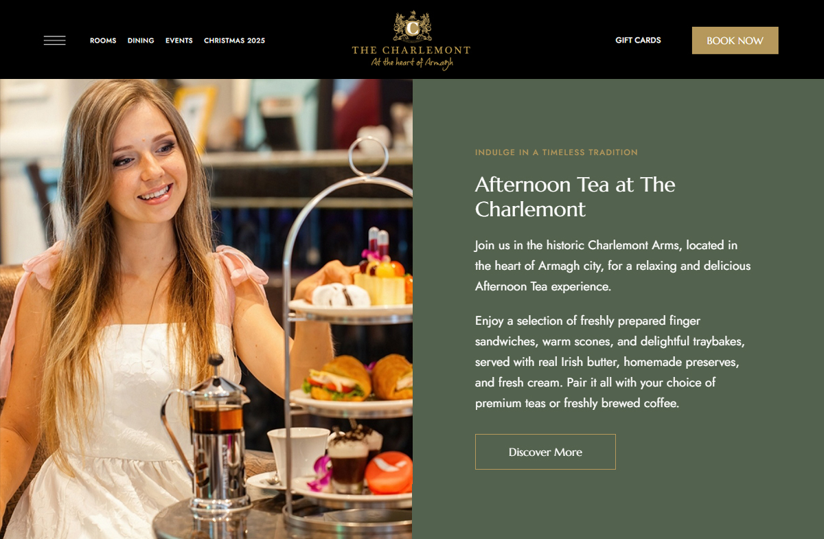 Charlemont Arms Hotel: Homepage Section