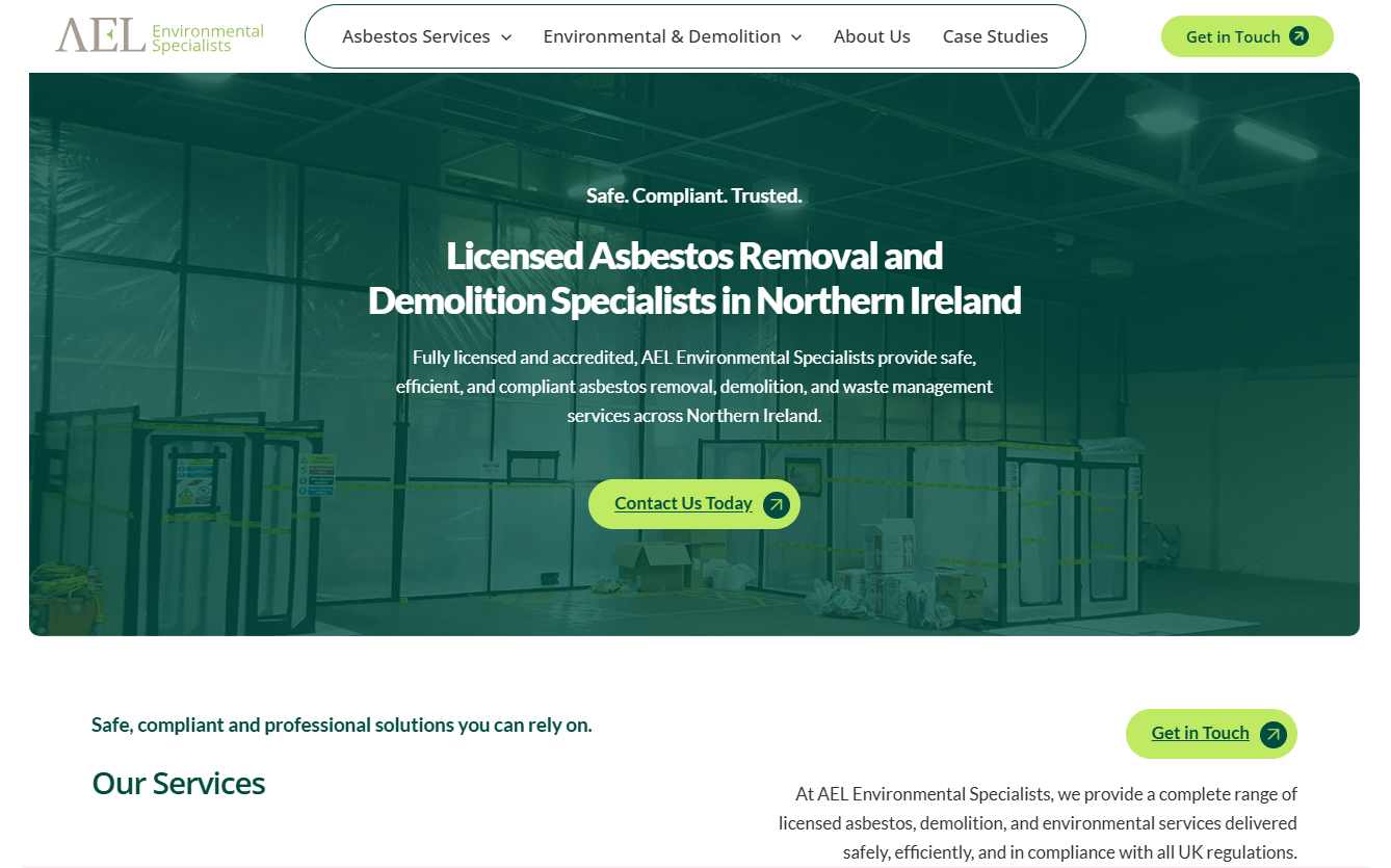 AEL Environmental Specialists WordPress Website