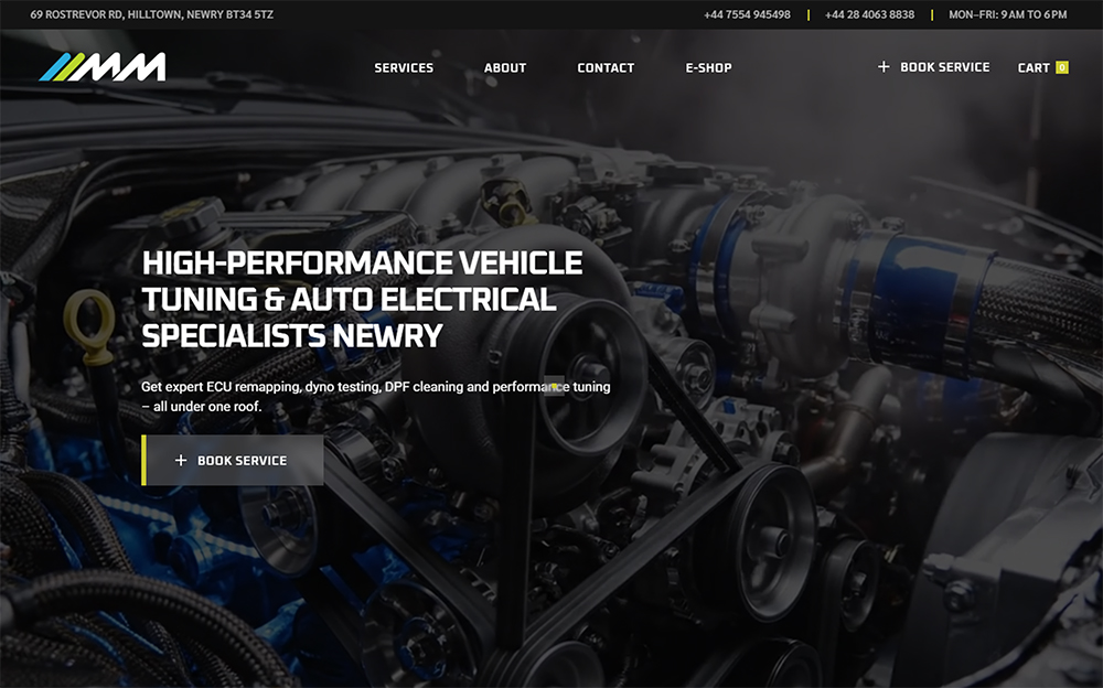 Murray Motorsport WordPress and WooCommerce website