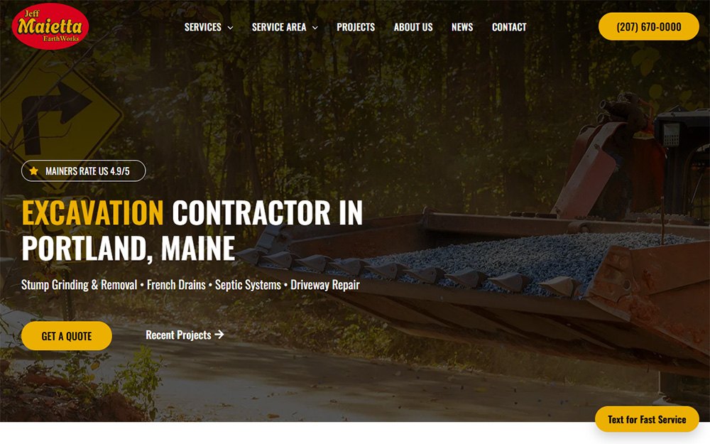 Jeff Maietta EarthWorks Website Redesign
